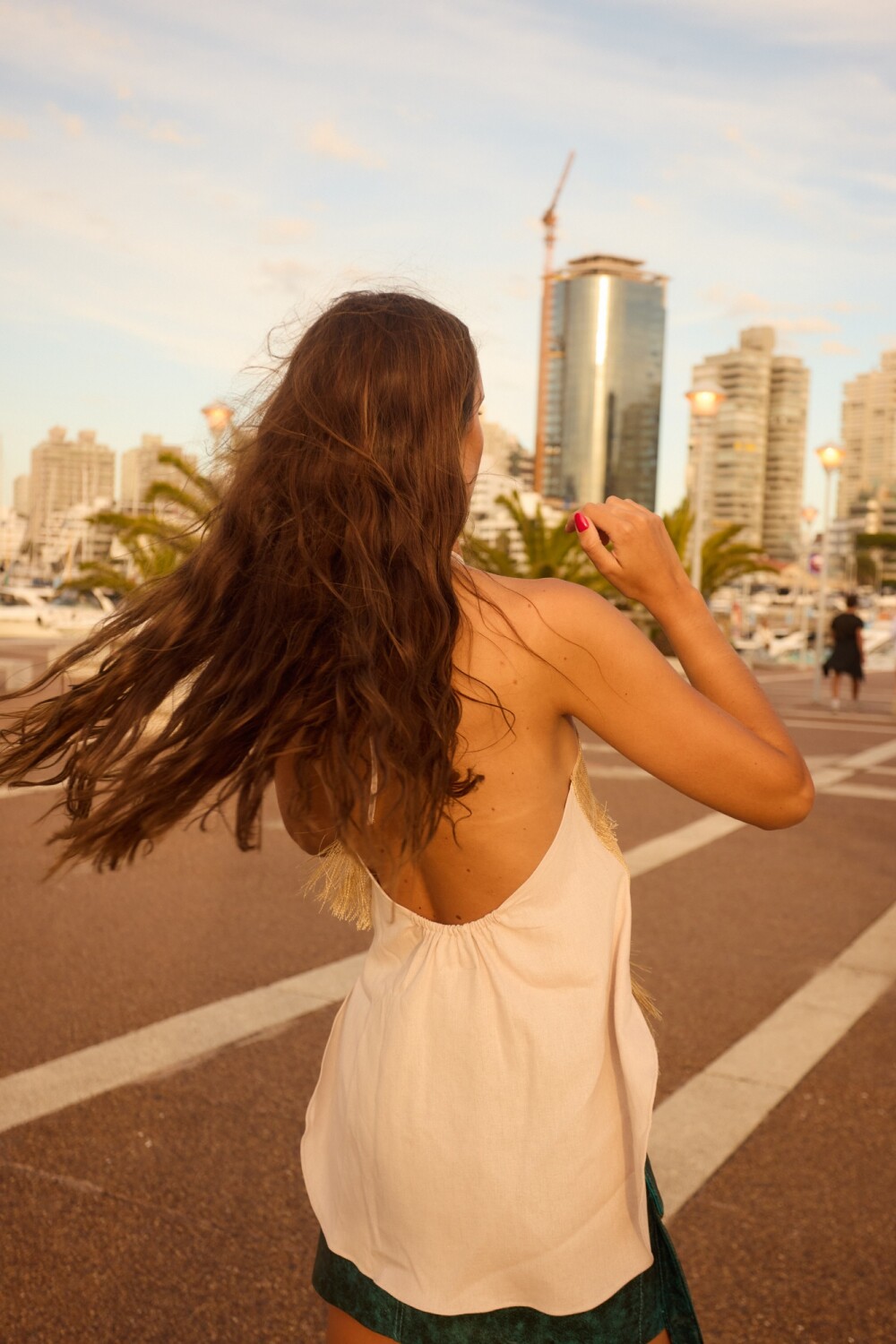 Top Rombo Raphia Ocre