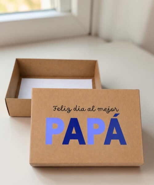 Caja Rectangular Impresa 20x30x9 cm - PAPÁ Caja Rectangular Impresa 20x30x9 cm - PAPÁ