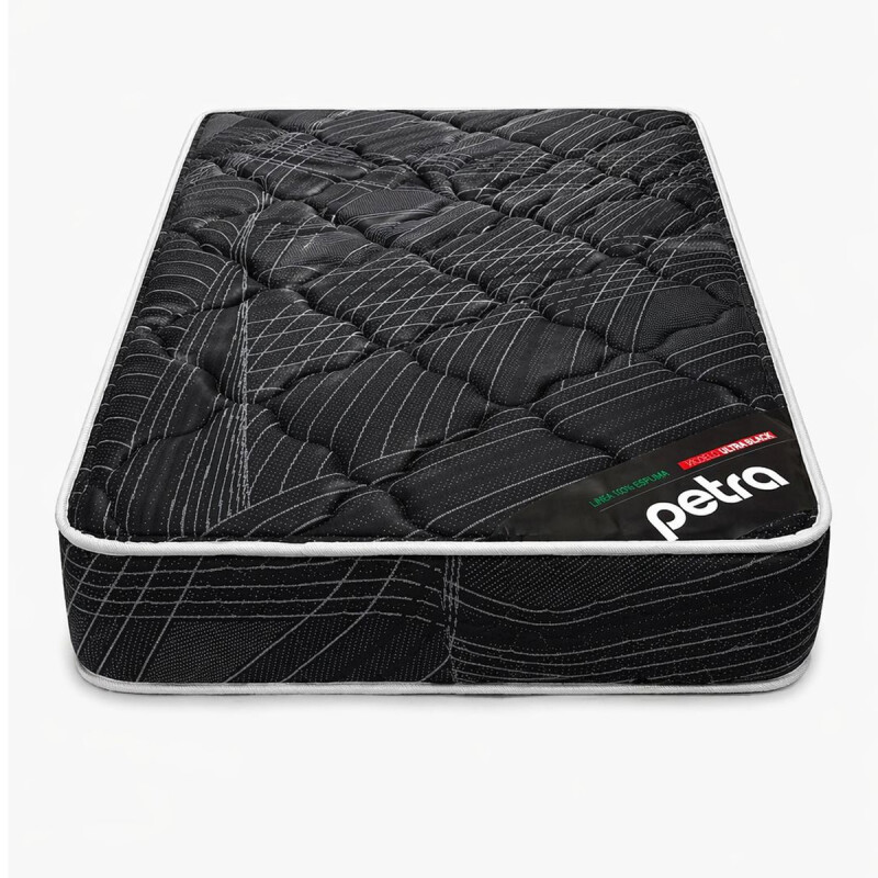 Colchón Espuma 1 Plaza Petra Ultrablack 78x188x20cm Soporta 150kg D60 Negro Colchón Espuma 1 Plaza Petra Ultrablack 78x188x20cm Soporta 150kg D60 Negro