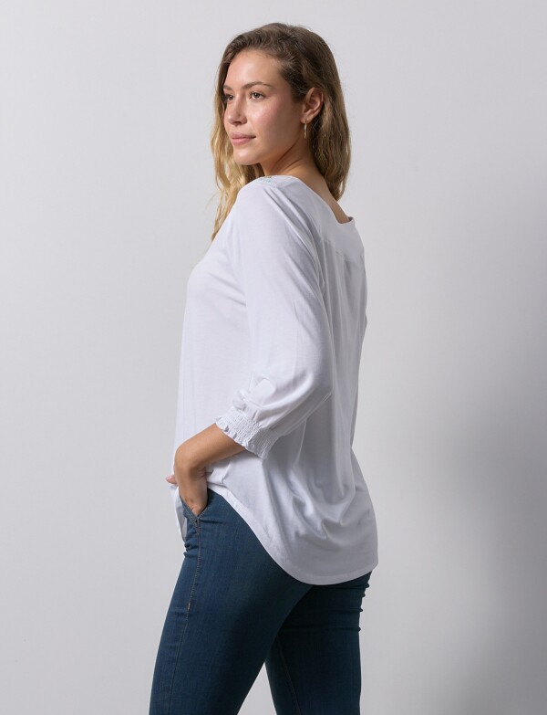 Blusa Bordada BLANCO/MULTI