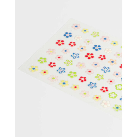 Mini Autoadhesivos Para Uñas Con Diseño De Flores Para Nail Art Combinacion Multicolor