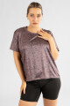 Style open back shirt Marron
