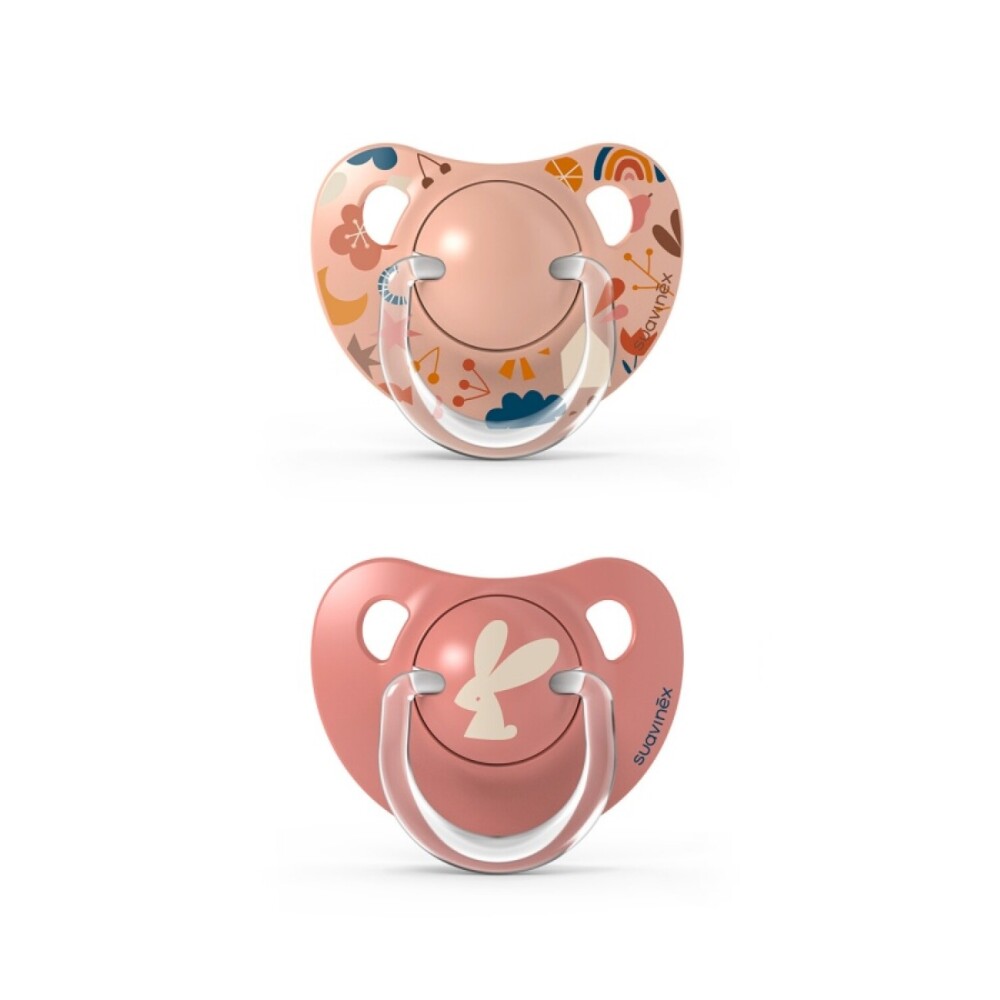 Set x2 chupete anatomico Suavinex 18m+ forest rosa