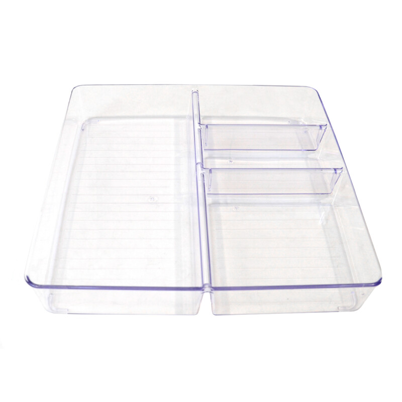 Organizador acrílico con divisiones 31 cm TRANSPARENTE