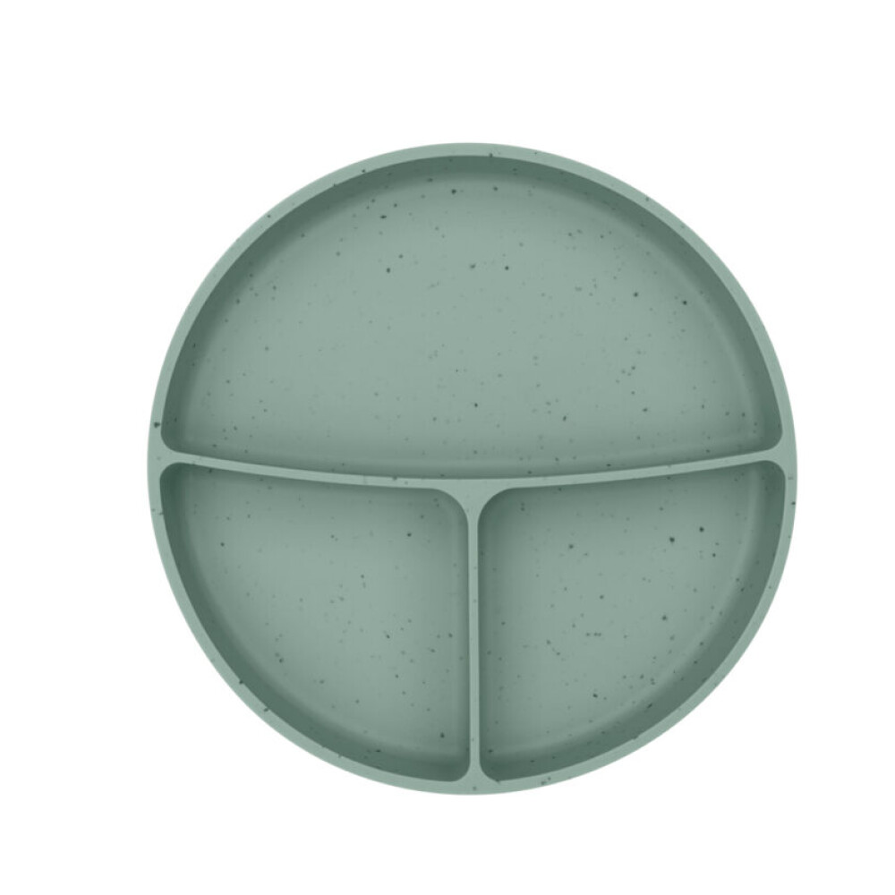 Plato con divisiones y ventosa Kikkaboo Verde