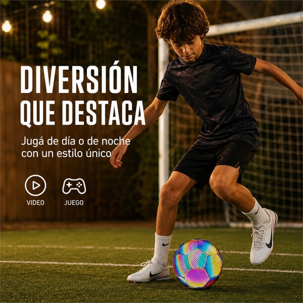 Pelota de Fútbol N°5 Reflectiva Holográfica COLORES