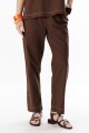 PANTALON LINO STRECH MARRON