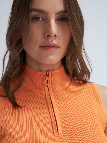 Top halter tejido Naranja