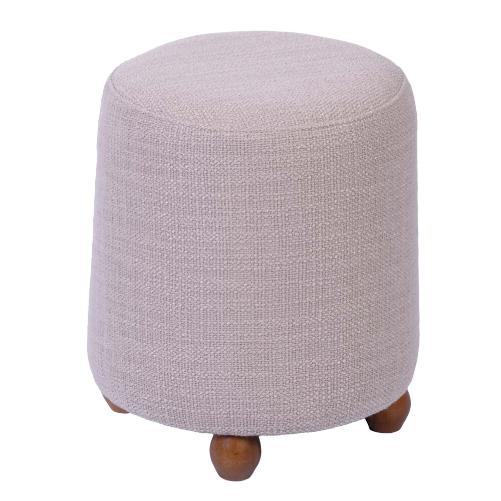 PUFF TELA-Y-MADERA NATURAL-BEIGE NOX BEIGE