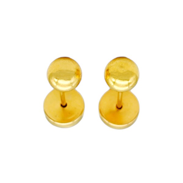 Abridores Bolita-Oro 18k-Sin piedra-AB9538 sinpiedra