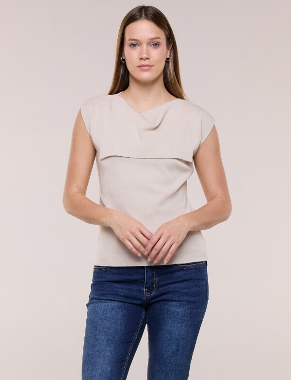 Buzo Con Solapa BEIGE