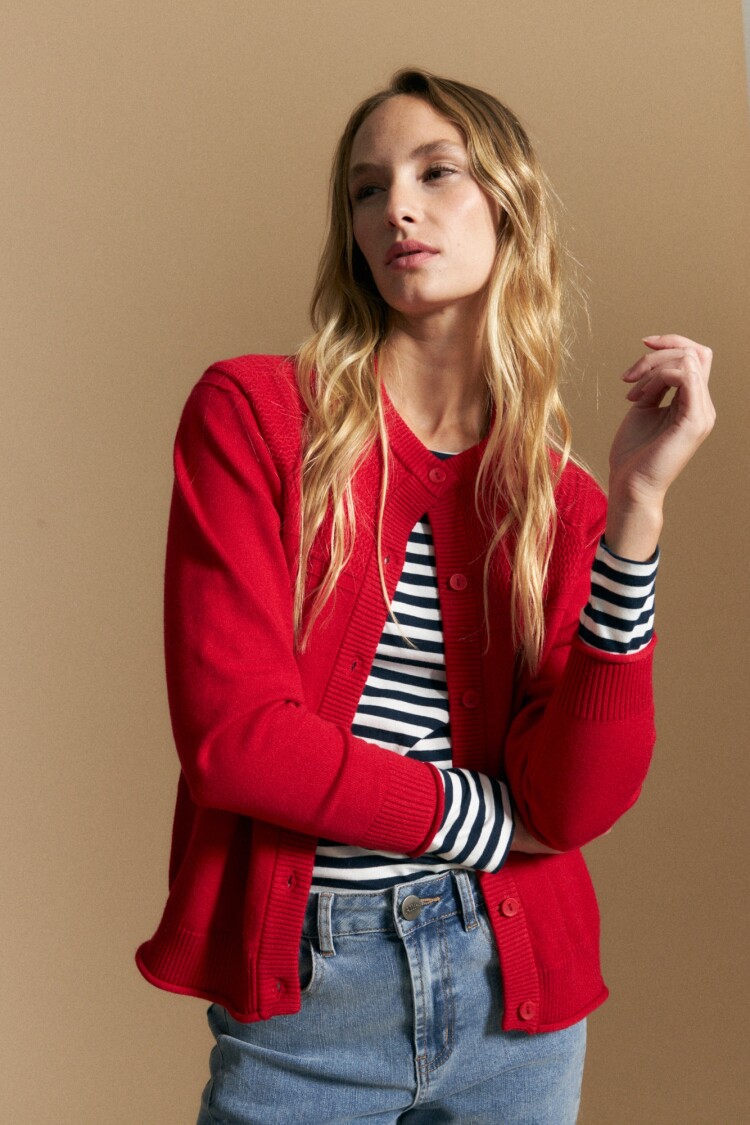 CARDIGAN JUSTIN Rojo