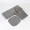 SET DE MANOPLA GRIS 3PZAS Unica