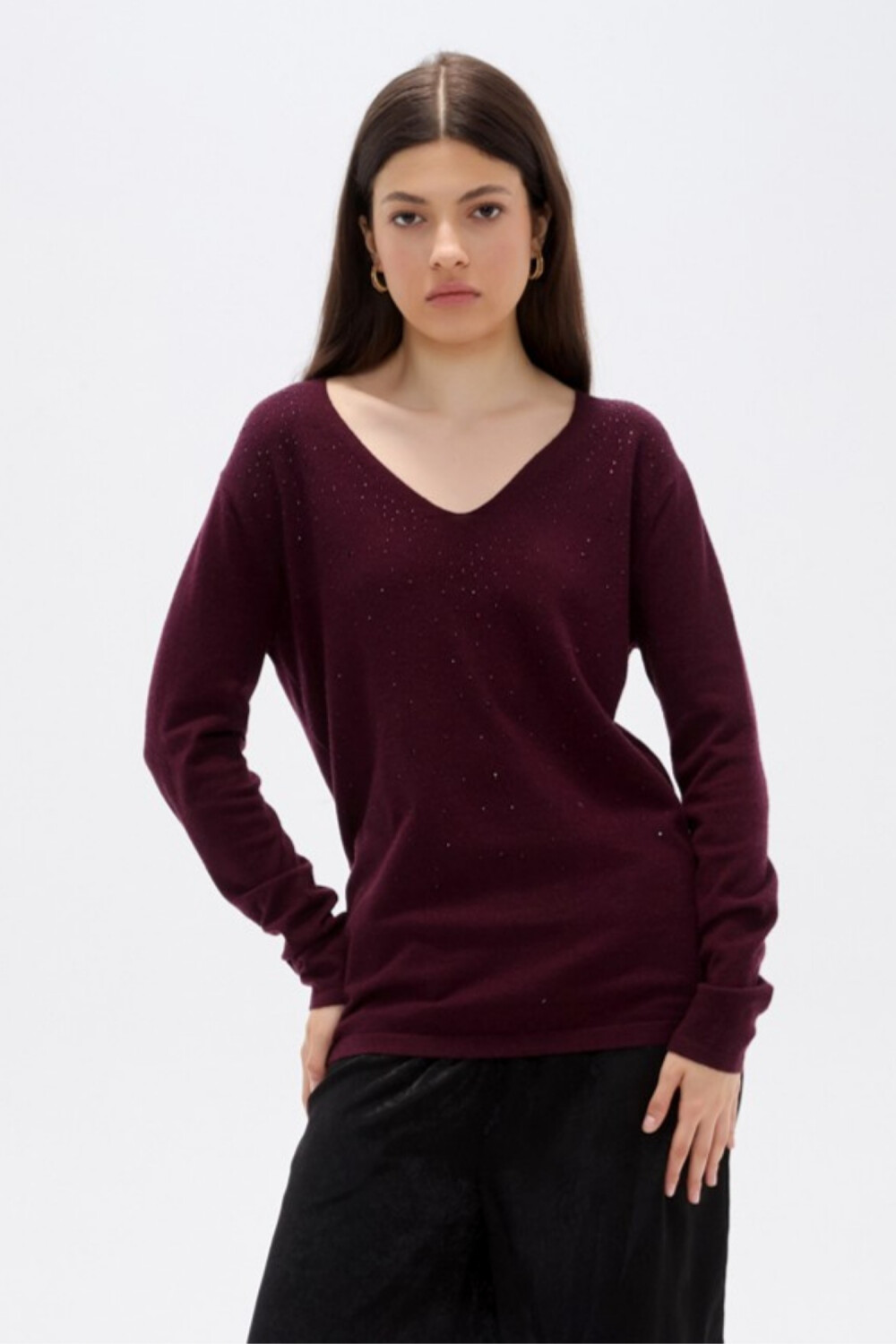 Remera Quelith Cereza Oscuro