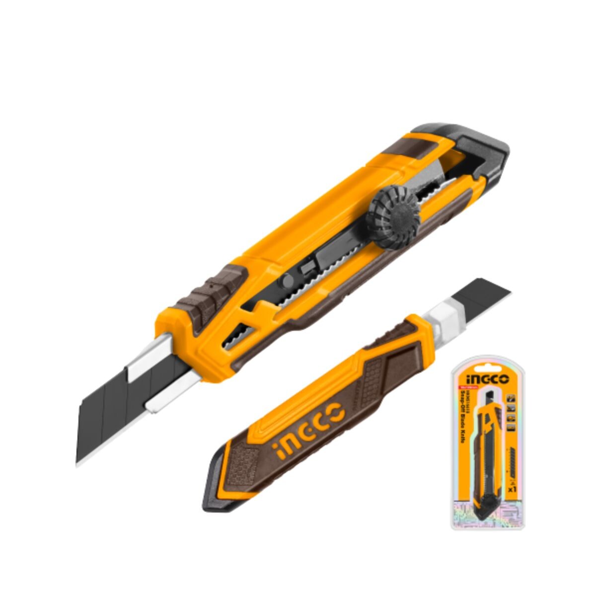 TRINCHETA 18 MM HKNS16618 CON 1 HOJA MATERIAL SK5 SOFT INGCO Trincheta 18 Mm Hkns16618 Con 1 Hoja Material Sk5 Soft Ingco