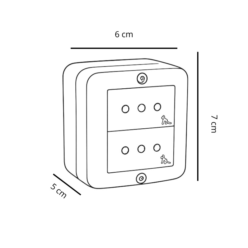 CAJA EXTERIOR CON 2 TOMAS ATENEA Caja Exterior con 2 Tomas 2P+T Atenea Blanco