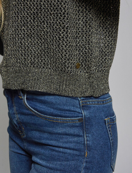 Chaleco lurex negro