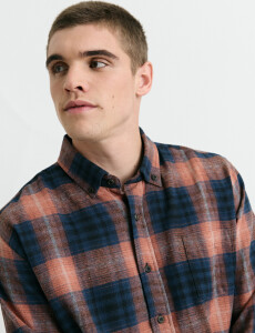 012442 CAMISA HARRINGTON LABEL Naranja