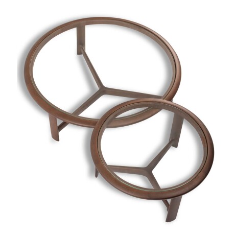 MESA RATONA MADERA-Y-VIDRIO MARRON DONATELLA G CACAO