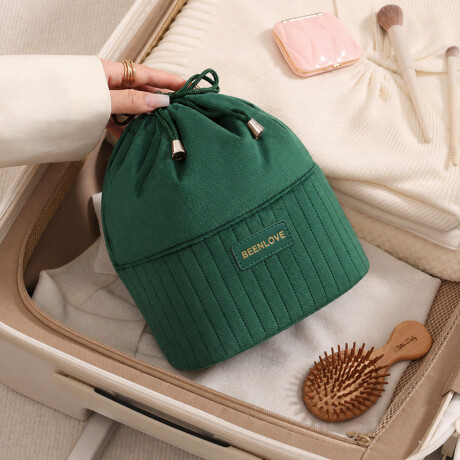 Neceser rigido con cierre ajustable Velvet BLove Verde
