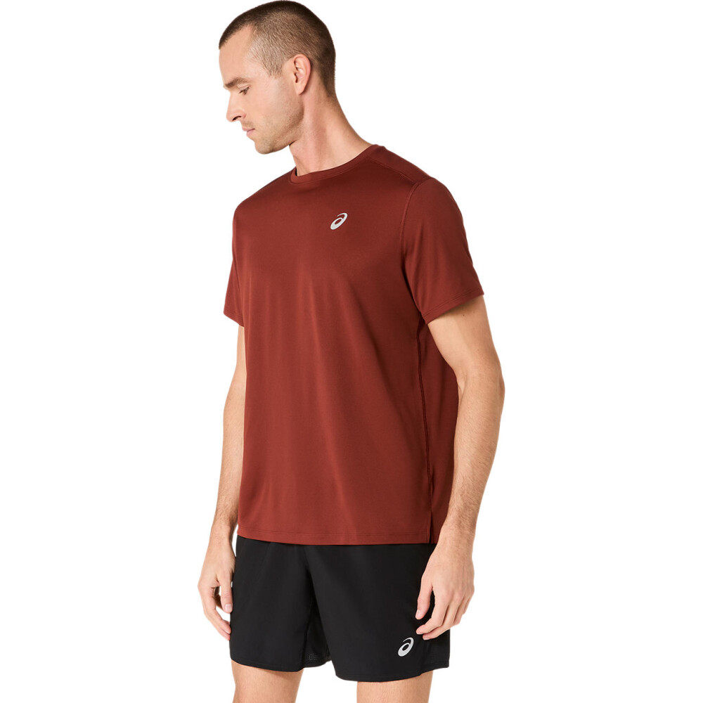 Polo Running Asics Silver SS Top Hombre Singed Red