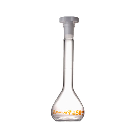 Matraz Aforado Boro 3.3 con Tapa 10 mL - CERTIF. Clase A - Graduación ámbar