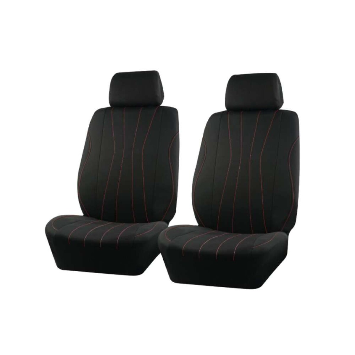Cubreasiento Universal Pick Up 4 Piezas - Negro Con Detalle Rojo 