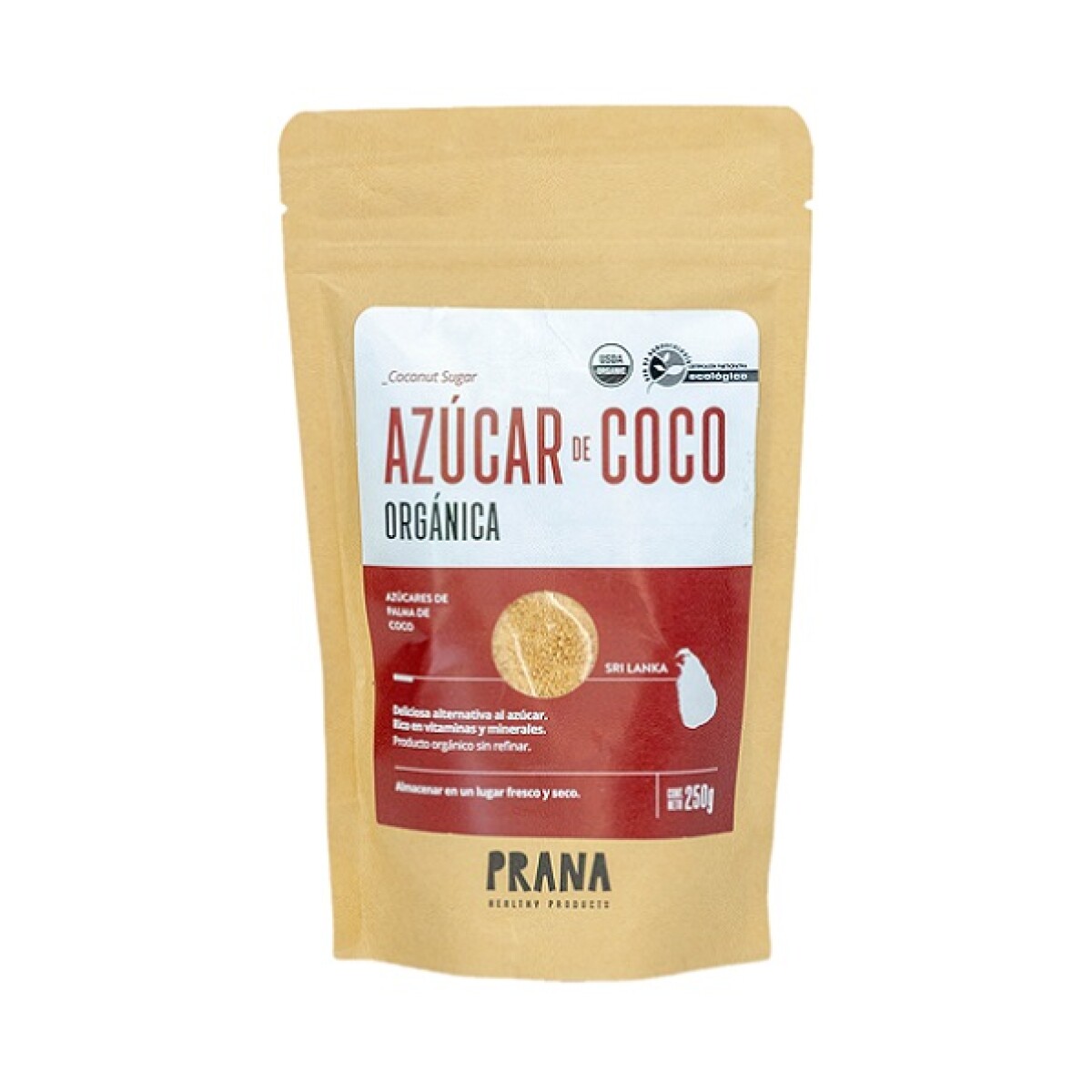 Azúcar De Coco Orgánico Prana 250 Grs. 