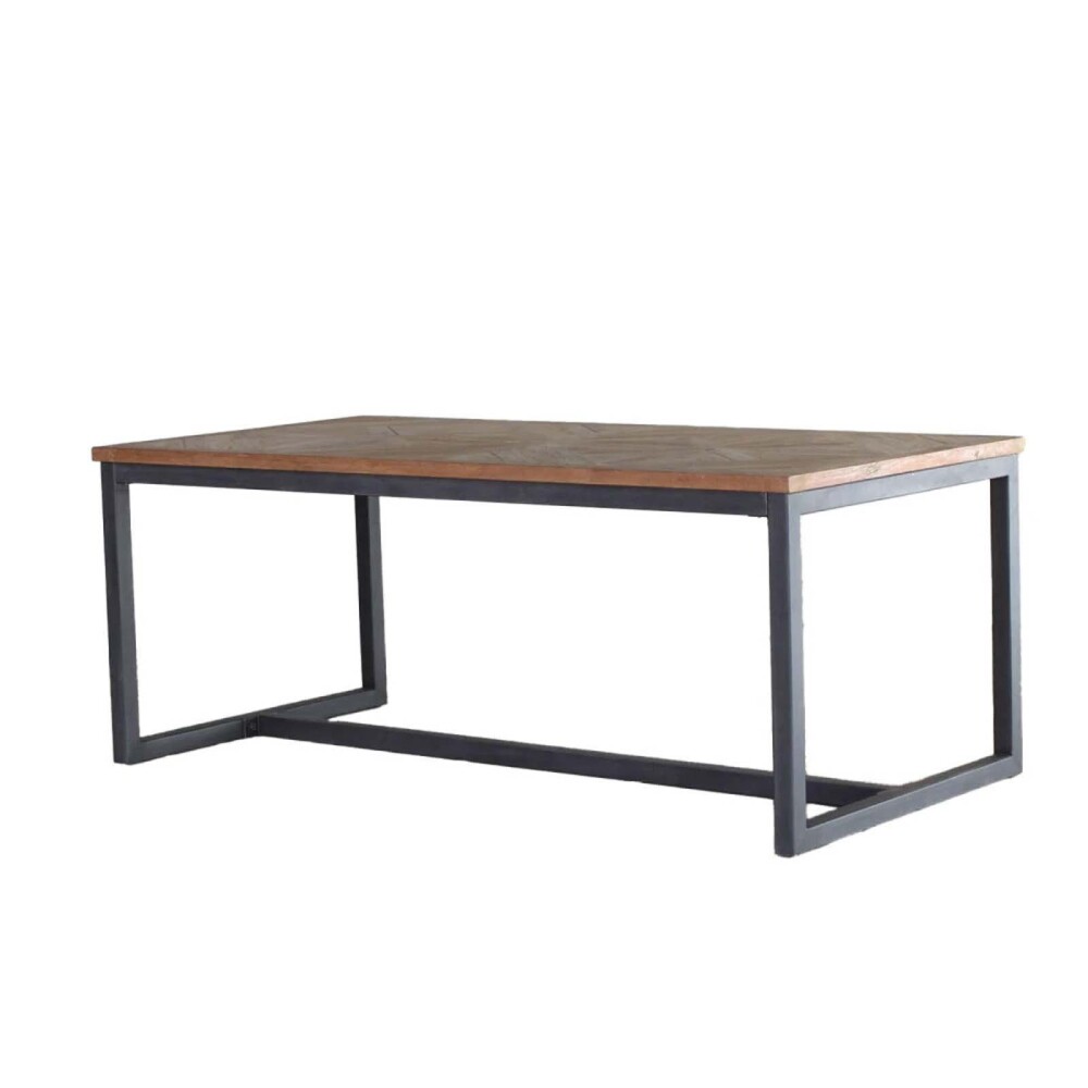 MESA DE COMEDOR MADERA-Y-METAL NATURAL-BEIGE DOMINIQUE