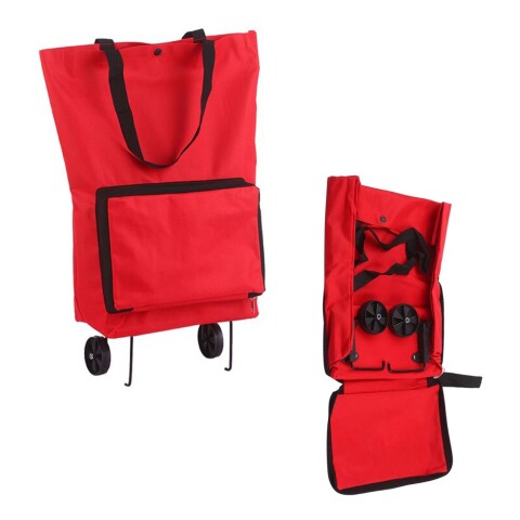 Carro Carrito Plegable Mandados Feria Practico Liviano Facil Variante Color Rojo