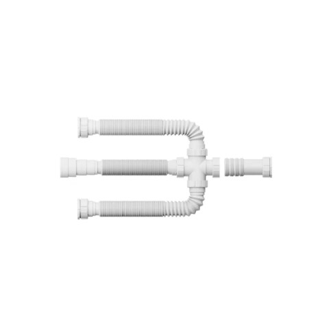 Sifón extensible triple blanco Universal Sifón Extensible Triple Blanco Universal