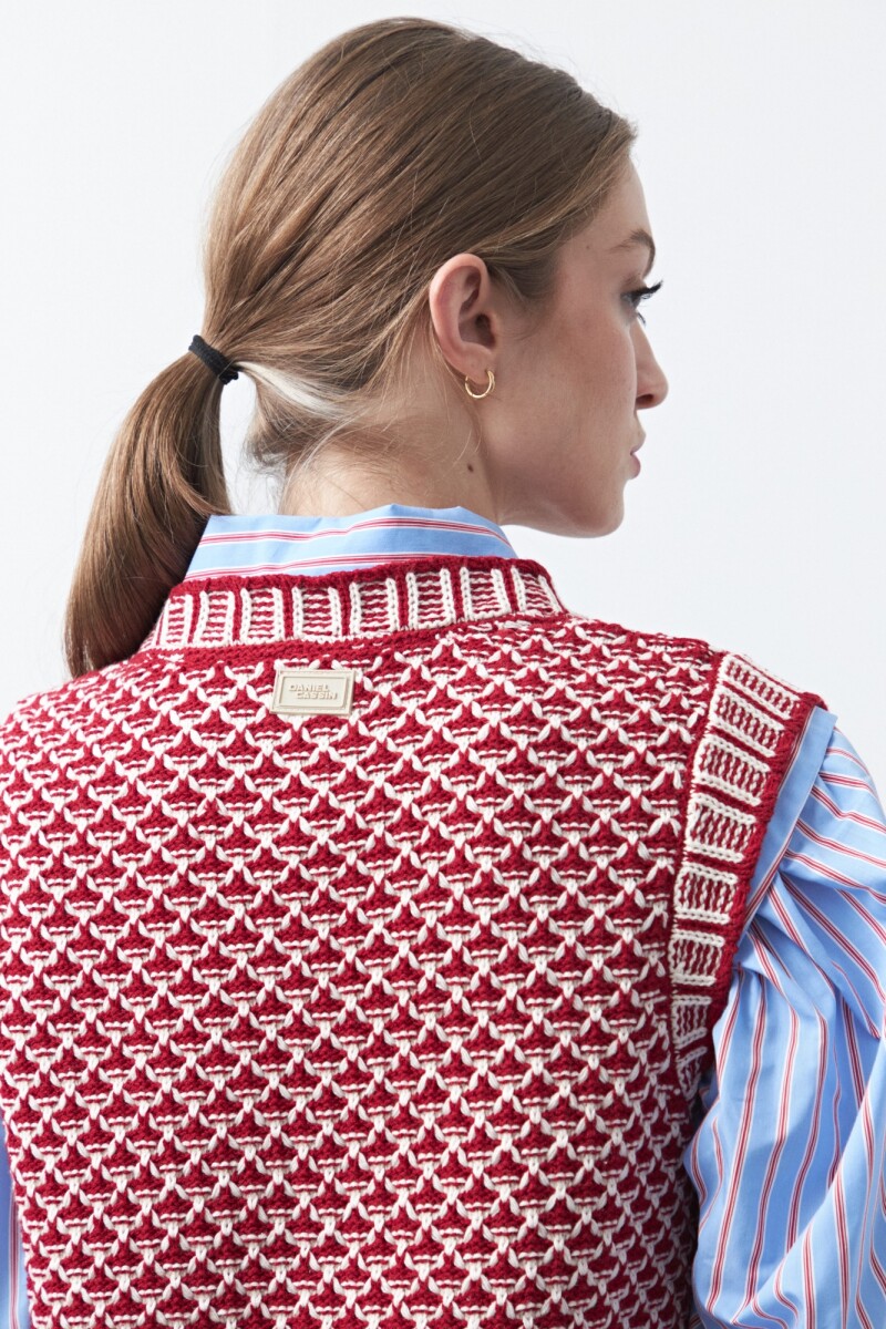 CHALECO ADELA Rojo Oscuro