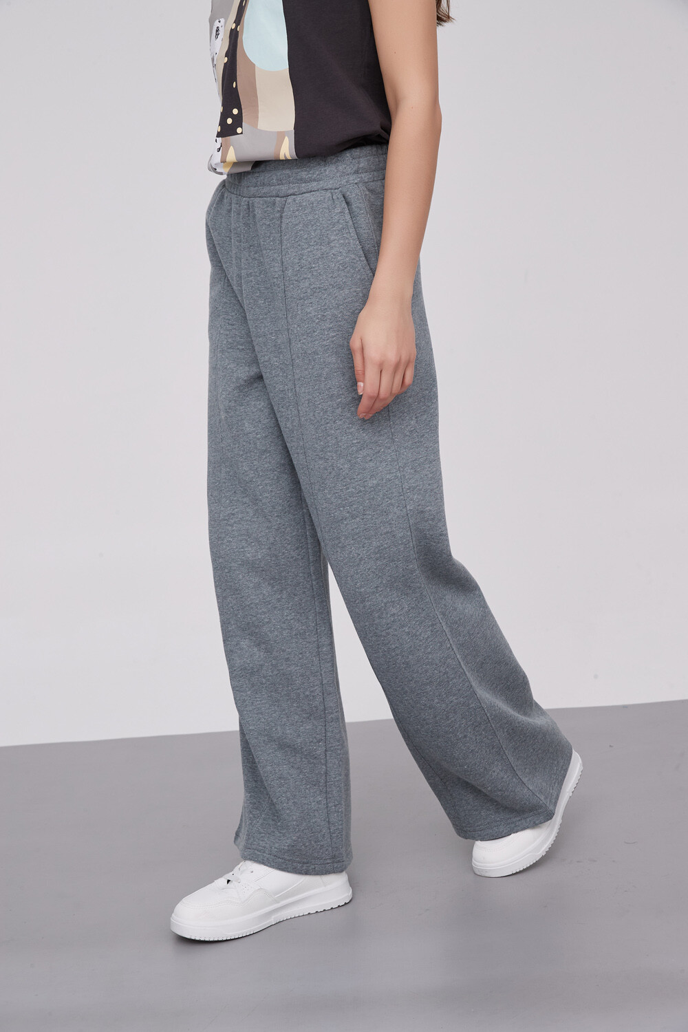 Pantalon Liston Gris Melange Medio
