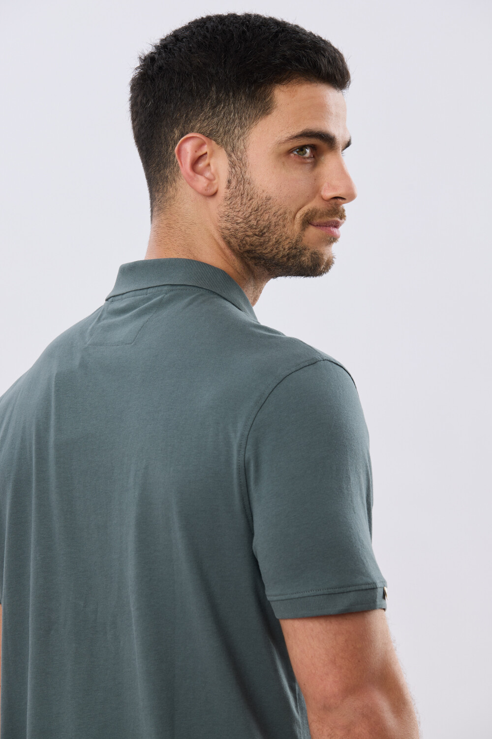 REMERA POLO LISA JERSEY Petroleo