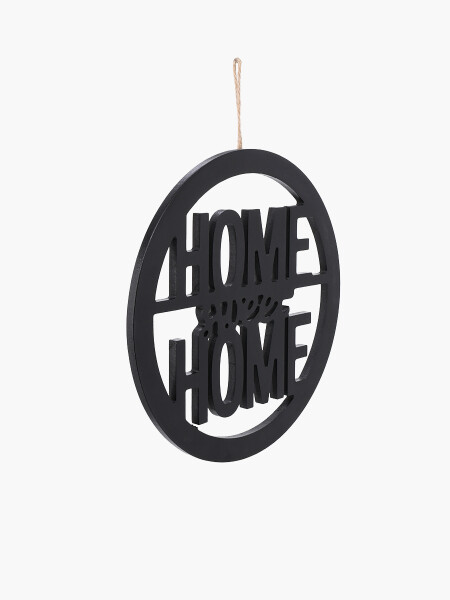 CARTEL COLGANTE DECORATIVO HOME NEGRO