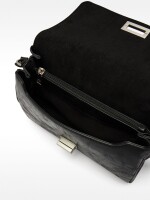 Bolso Bandolera Con Solapa negro