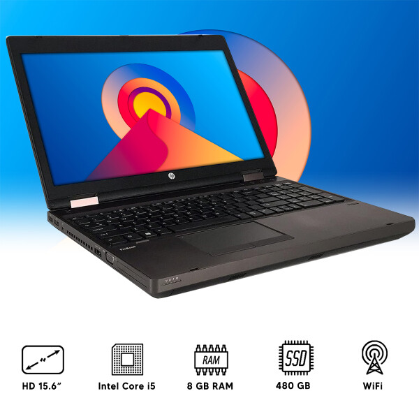 Notebook Hp Probook 6570b I5/ 8 Gb Ram/ 480 Gb Ssd NOTEBOOK RFPL HP 6570B I5/8/480/15.6 OLT