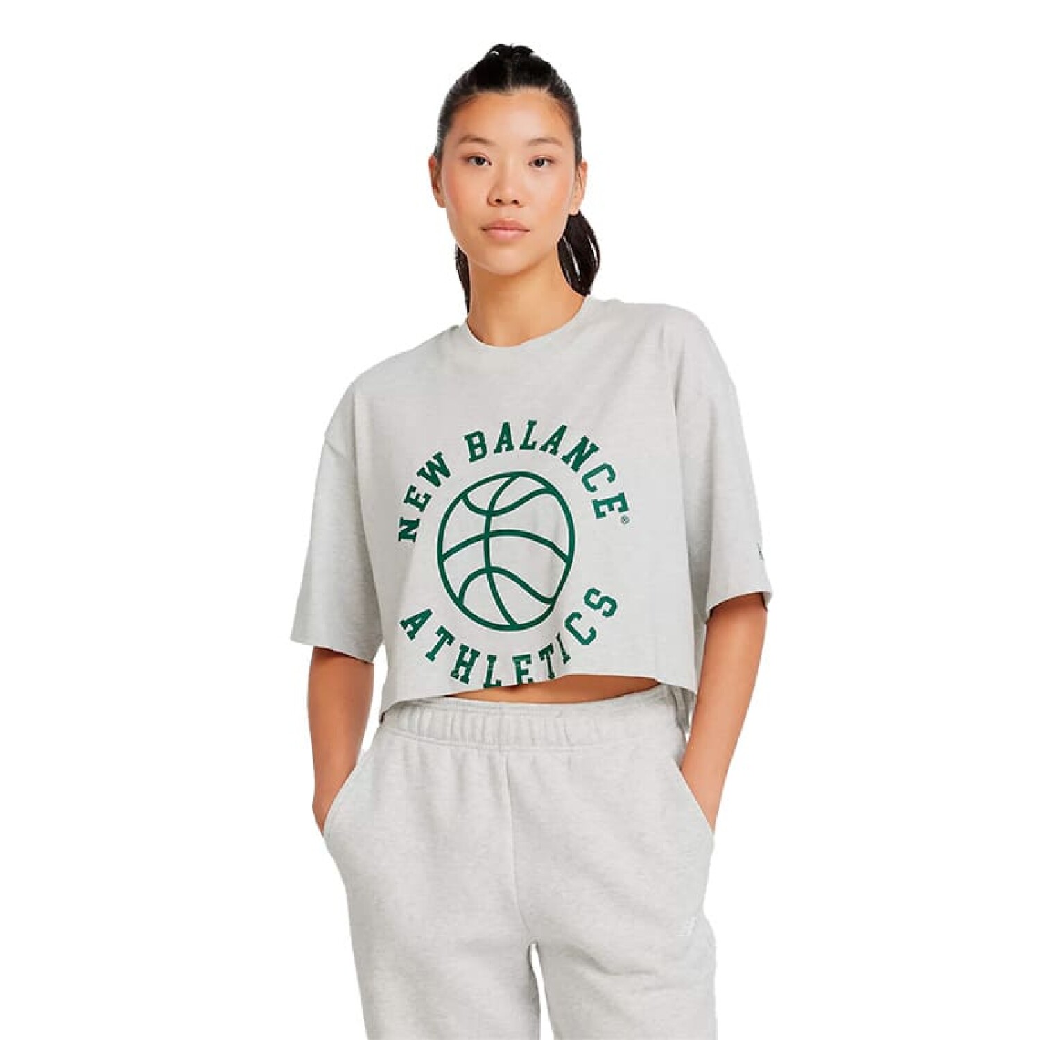 Remera New Balance Athletics de Mujer WT43549AHH Blanco Macri Life