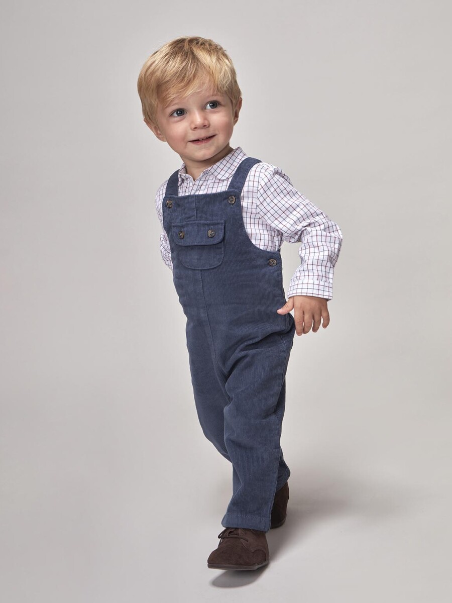 Peto Largo De Pana Azul Medio Oscuro