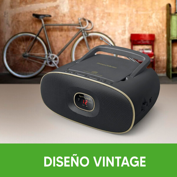 Radio Vintage Con Cd Muse Md-202vt RADIO CD MUSE MD202VT NEGRO