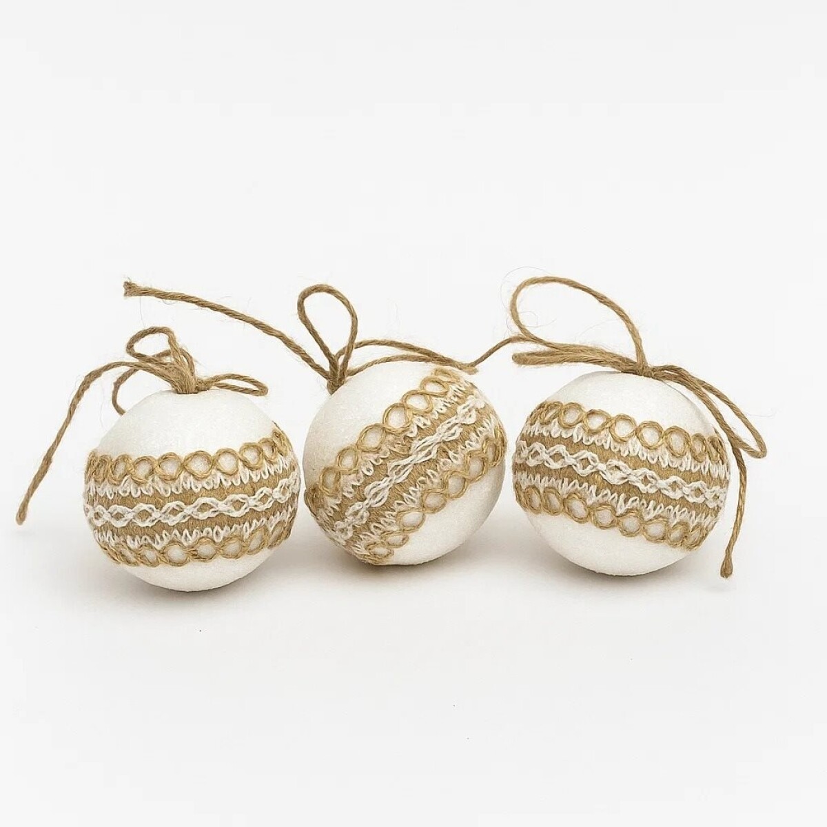 ESFERA C/ GALON CENTRAL 8CM X 3 UNID. 