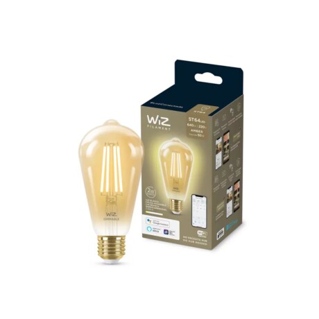 Philips Wiz - Lámpara Led Inteligente 929003018712- 7W. áMbar. ST645. E27. 2000K. 001