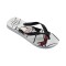 Sandalias Havaianas Top Marvel Logomania Hombre Blanco/Negro