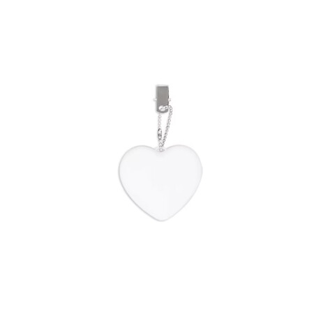 Llavero y Luz portátil para bolso de mano en forma de corazón Blanco