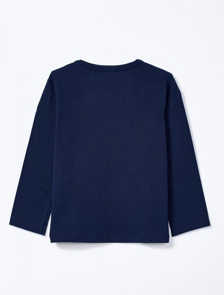 CAMISETA INFANTIL CON ESTAMPA AZUL