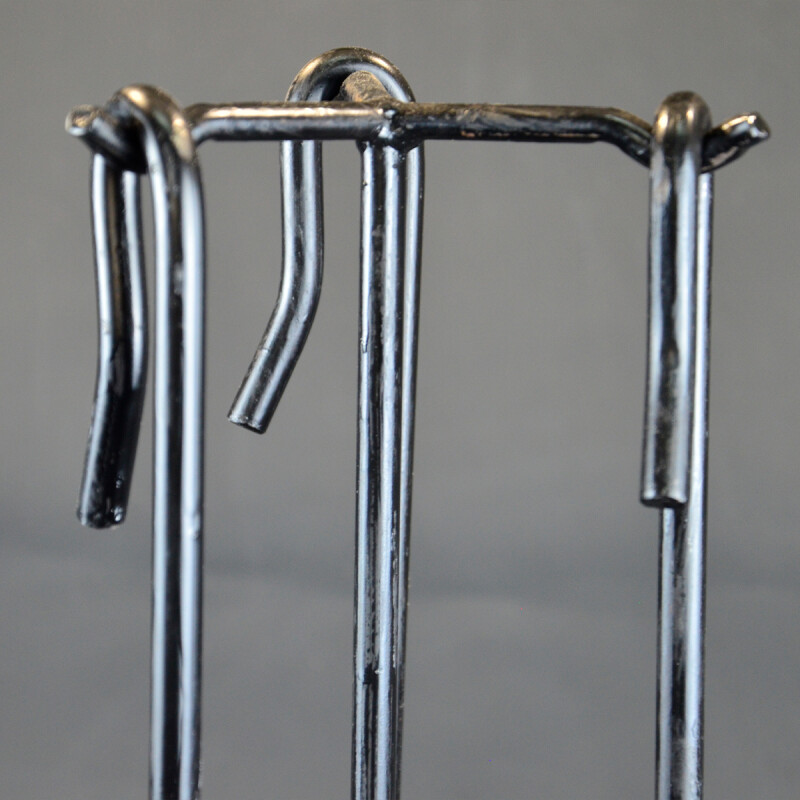Set de 3 Accesorios para estufa (Pala/Cepillo/Atizador) NEGRO