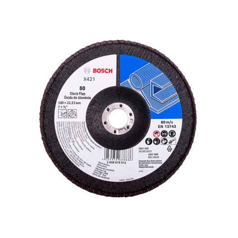 Disco Flap láminas p/lijar metal G80 Ø180mm X421 BS3316