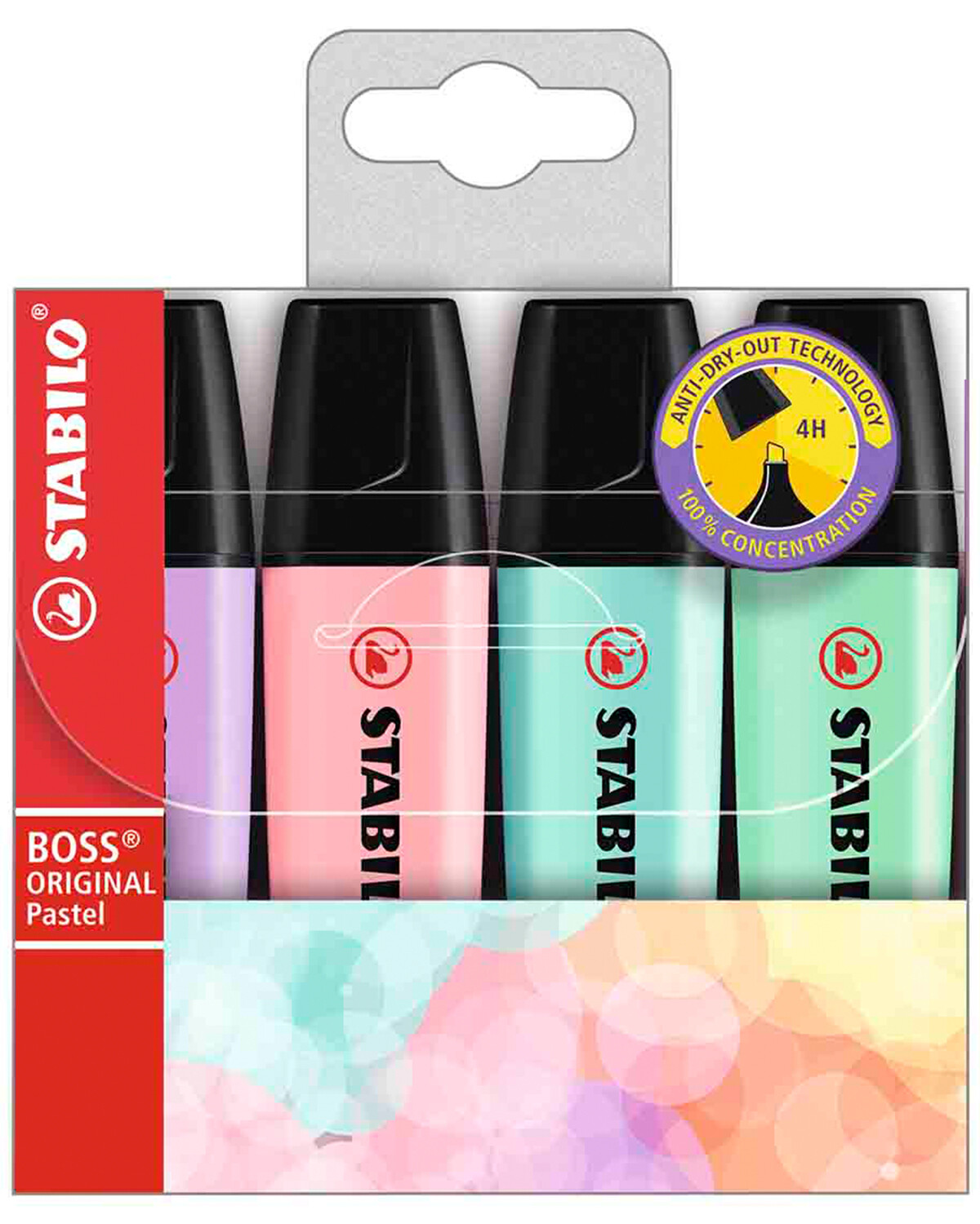 Resaltador Stabilo Boss Pastel - 4 Colores