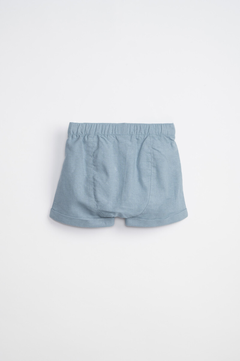 Short con botones Azul