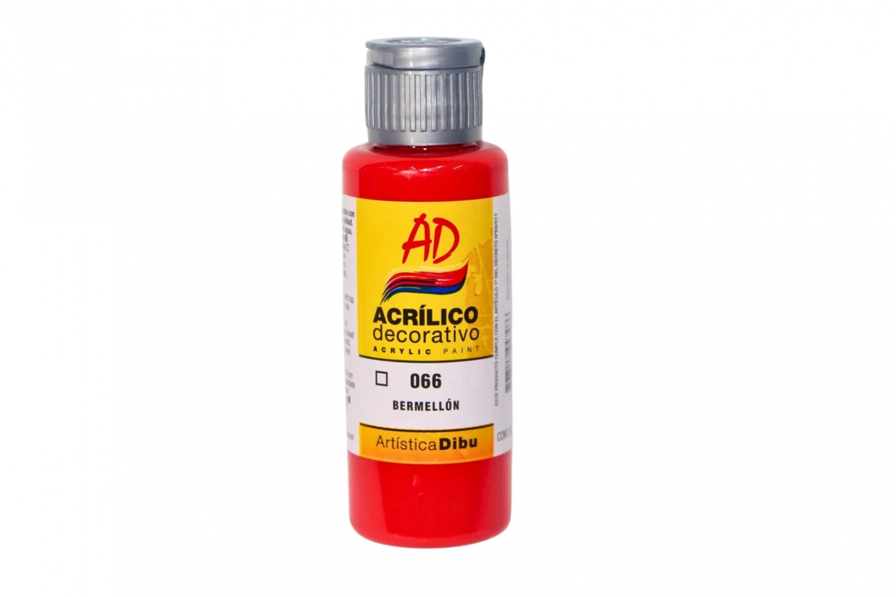 PINTURA ACRILICA ARTISTICA DIBU 60 ML. DIFERENTES COLORES - COLOR BERMELLON 066 